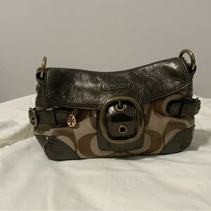Vintage Coach logo signature buckle bag